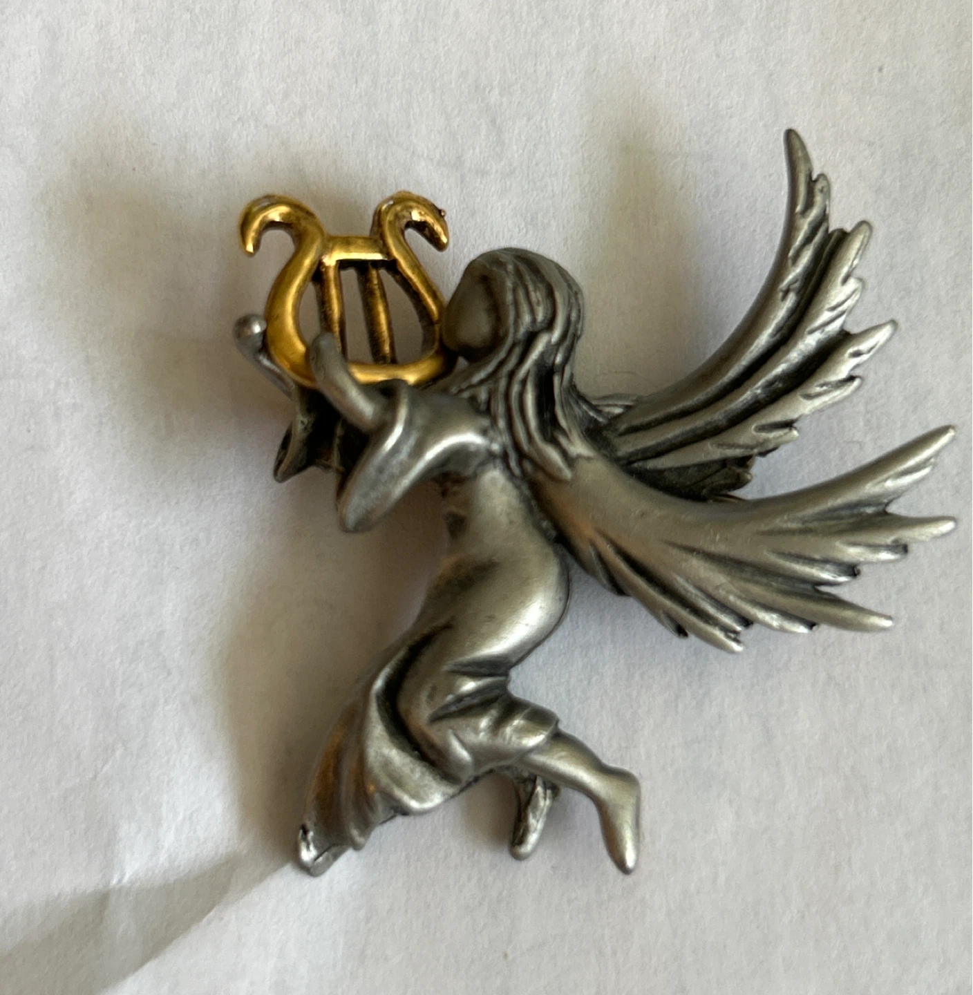 Vintage Mugu Angel Harp Brooch