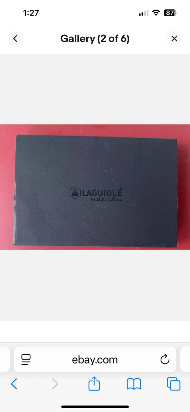 Laguiole Black Collection Cheese Knife Set with slate tray image indicator(5)