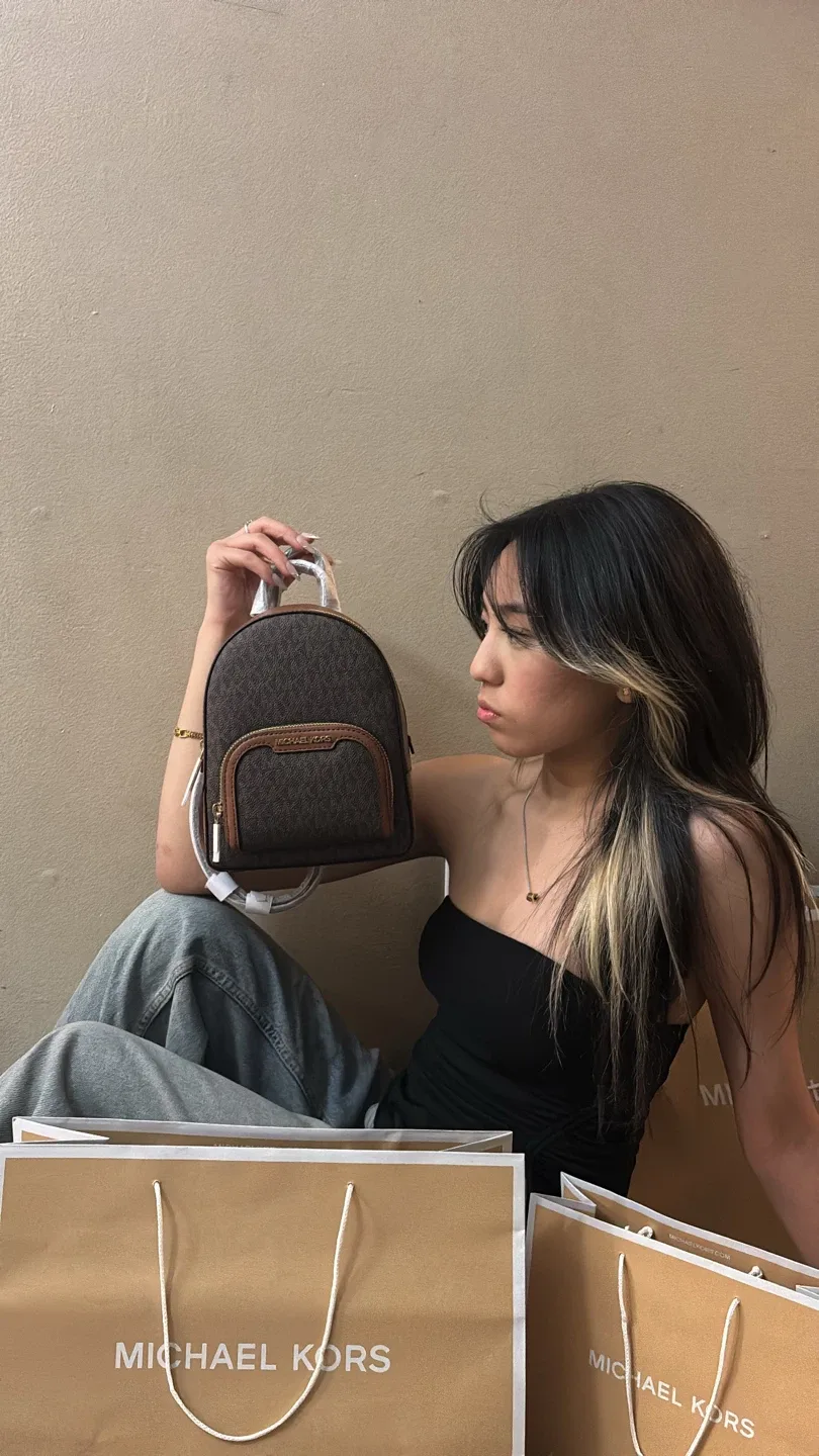 SOLD OUT ‼️ Michael Kors Brown Logo Print Backpack