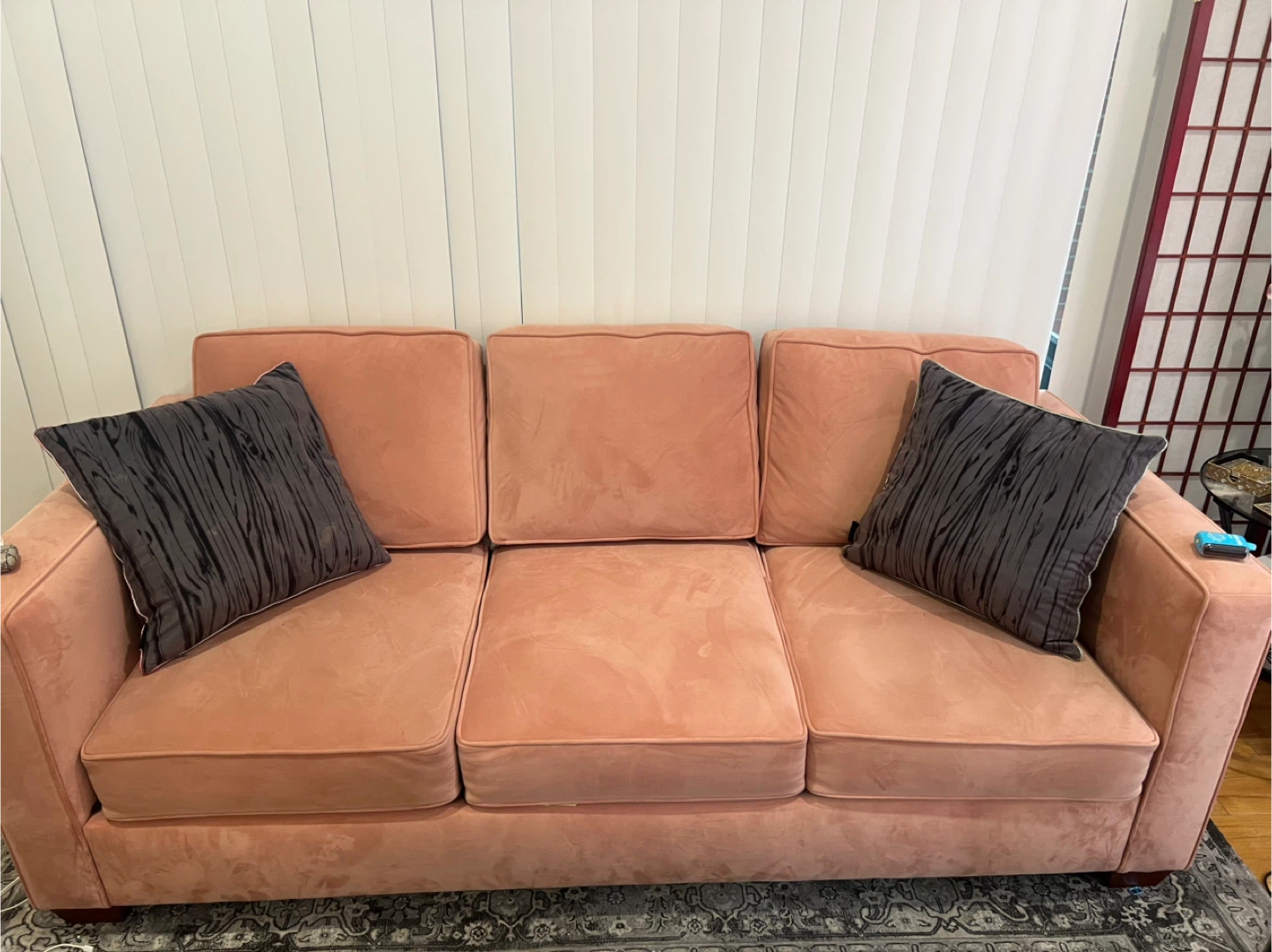 Salmon Pink Sofa - Great Condition!