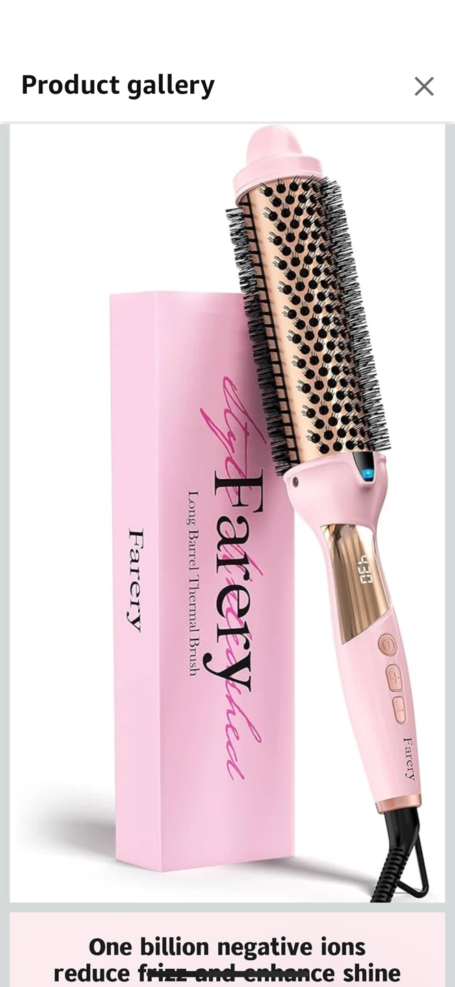 Farery Thermal Brush, 1.5 Inch Hot Curling Wand - photo 2