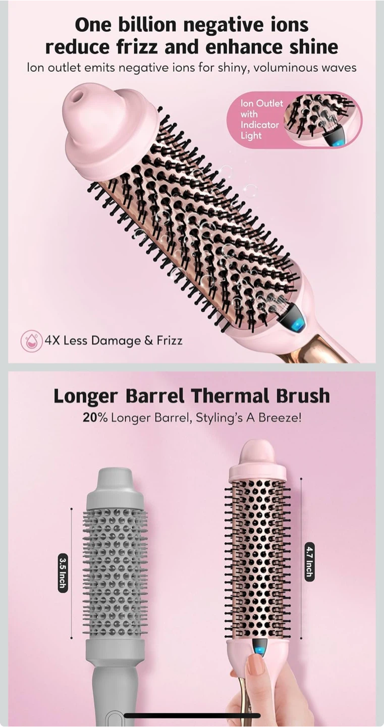 Farery Thermal Brush, 1.5 Inch Hot Curling Wand - photo 3