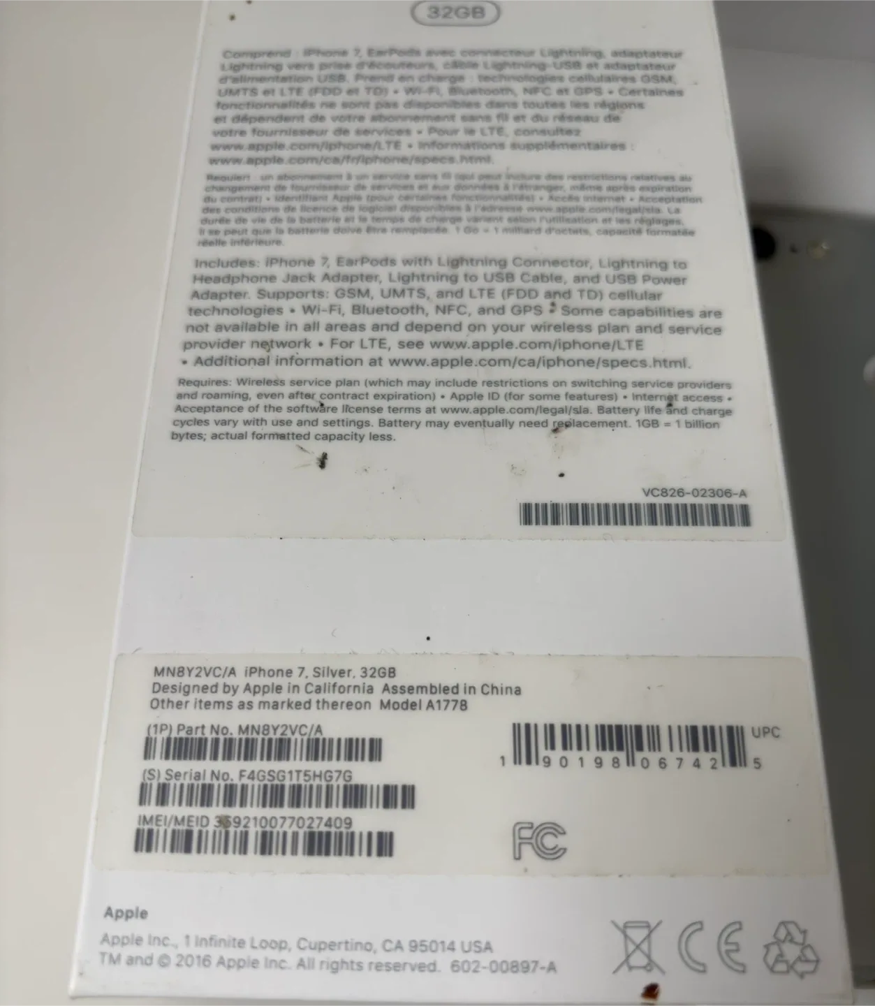 Apple iPhone 7 Silver 32GB image indicator(4)