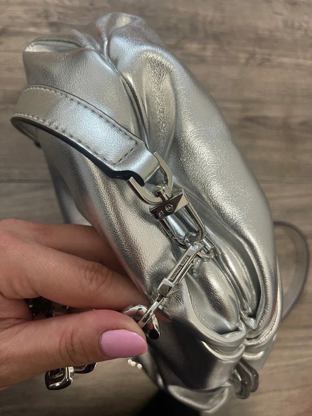 Michael Kors Silver Clutch Bag image indicator(5)