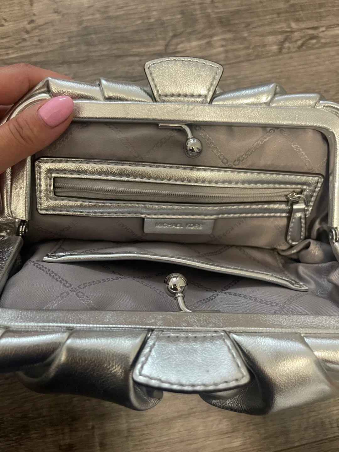 Michael Kors Silver Clutch Bag image indicator(2)