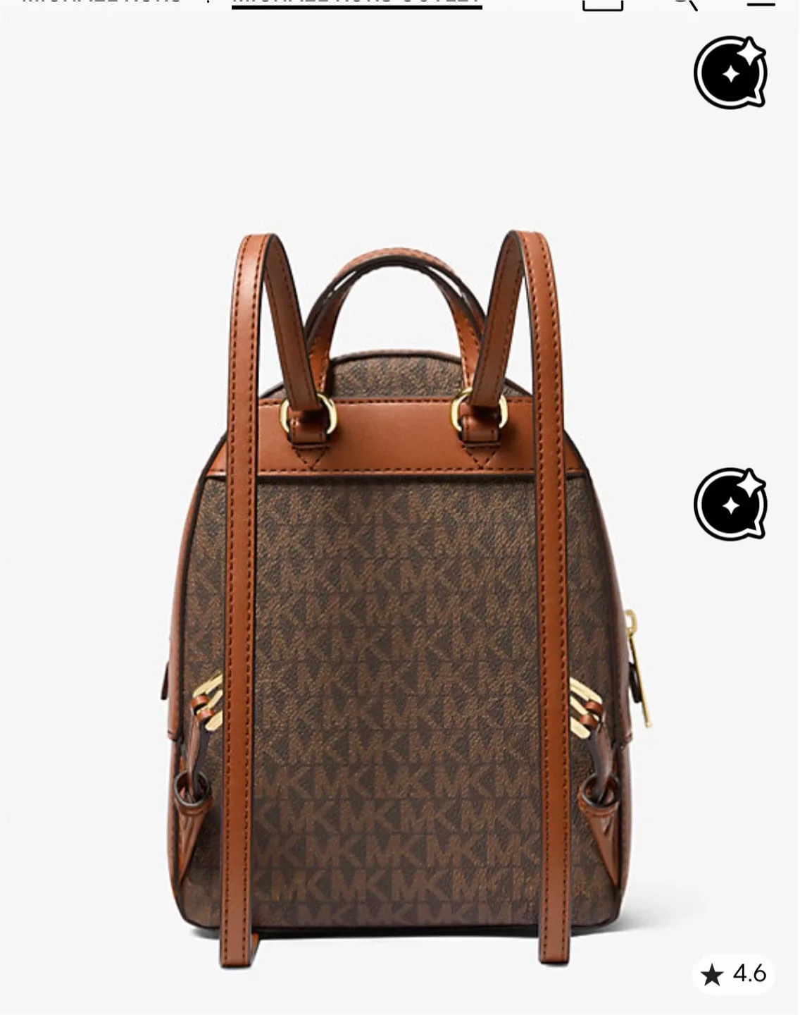 SOLD OUT ‼️ Michael Kors Brown Logo Print Backpack image indicator(3)