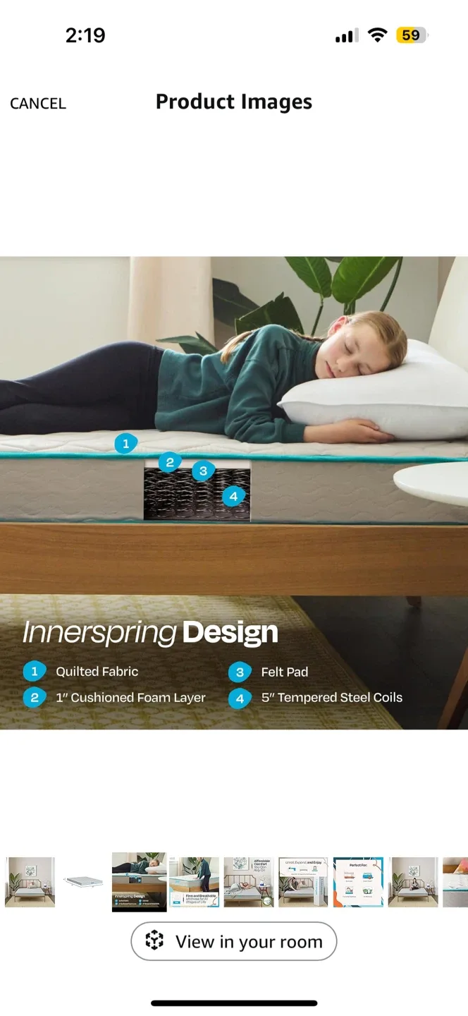Full size Mattress + Bed Frame image indicator(8)