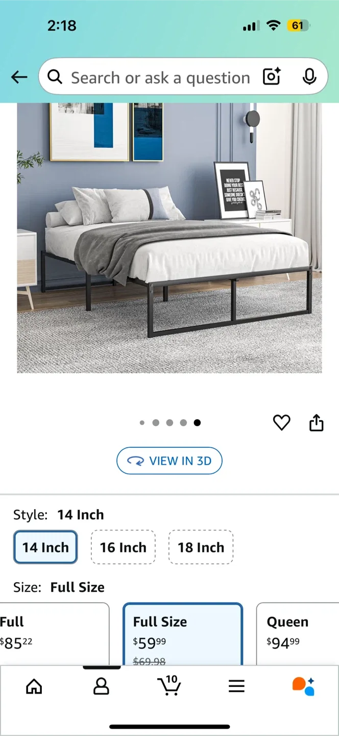 Full size Mattress + Bed Frame image indicator(5)