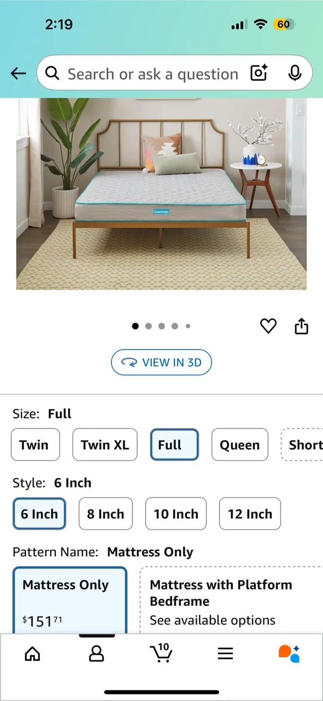 Full size Mattress + Bed Frame image indicator(6)