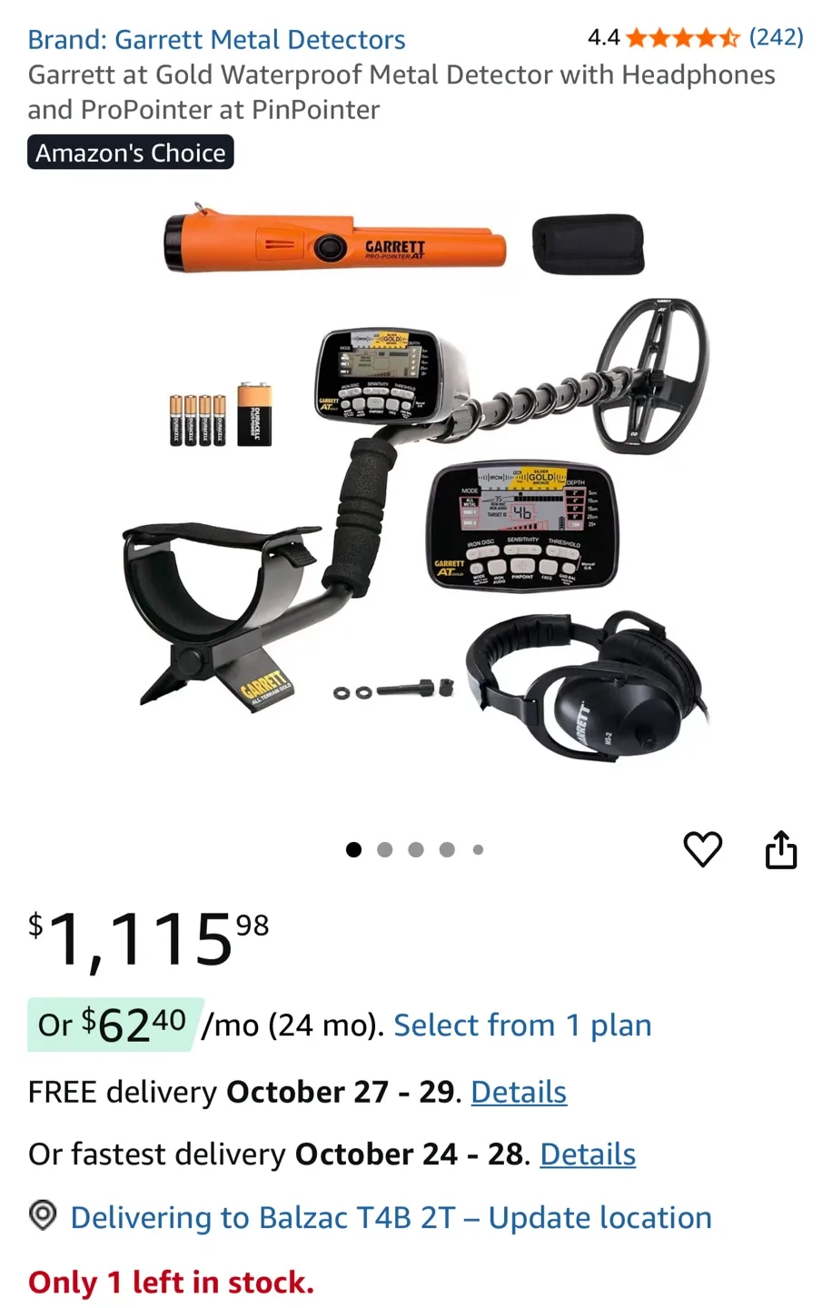 Garrett AT Gold Waterproof Metal Detector with Pro-Pointer image indicator(2)