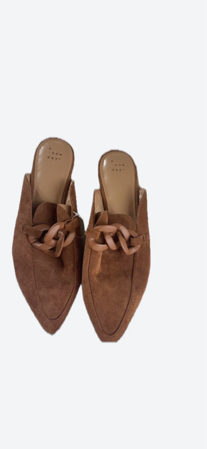 A New Day Brown Mules Size 8.5