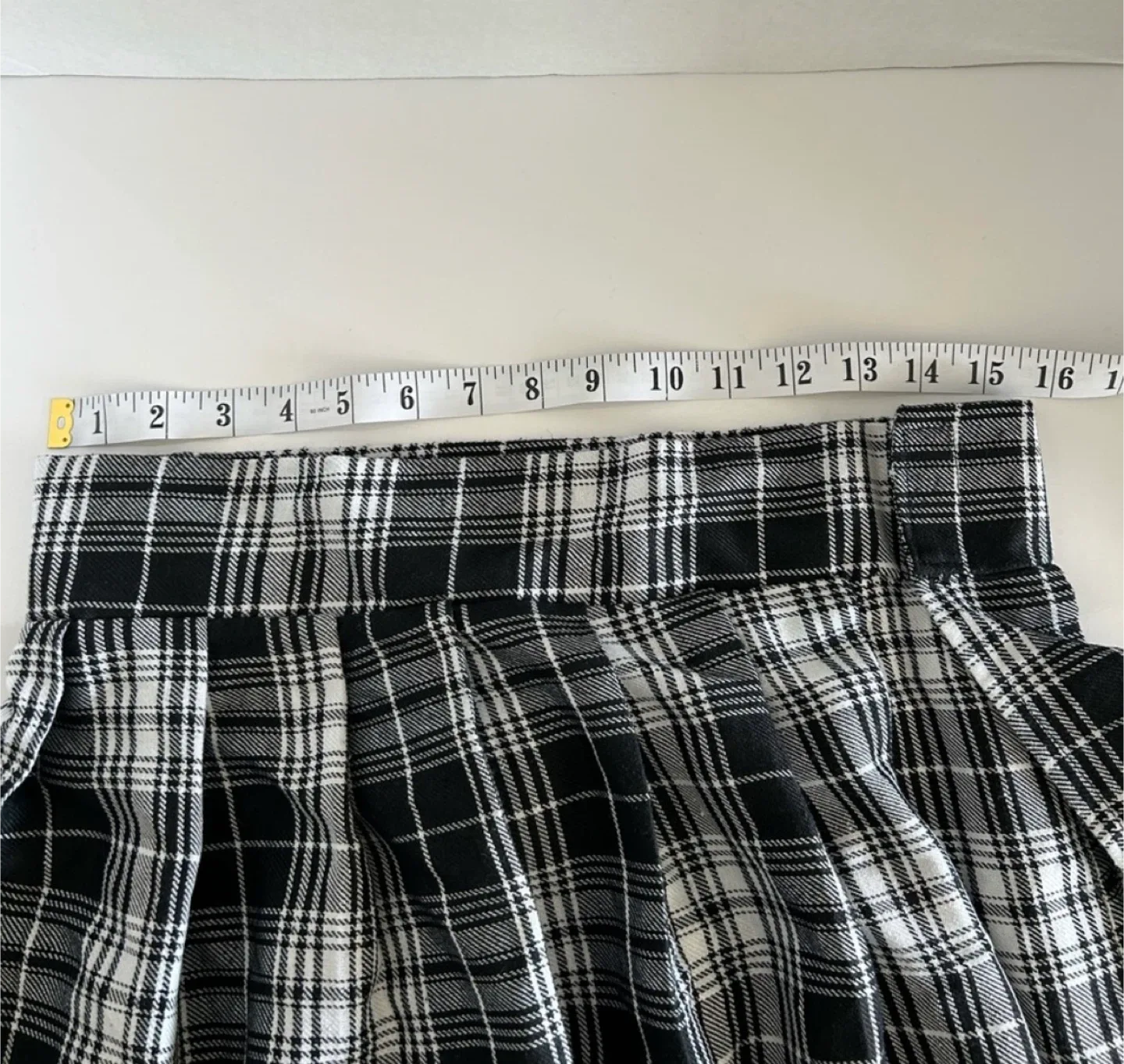 Halloween Plaid Mini Skirt - Black & White, Size S image indicator(3)