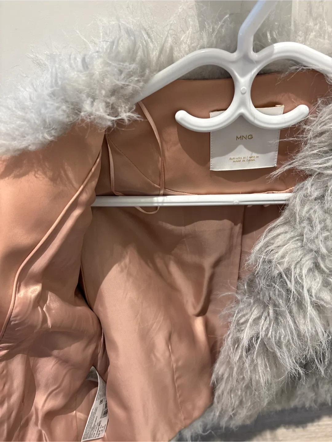 Mango grey Faux Fur Jacket - Size M image indicator(4)