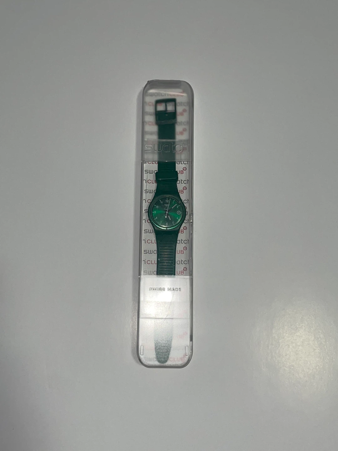 Kids Swatch Watch in Green with Box