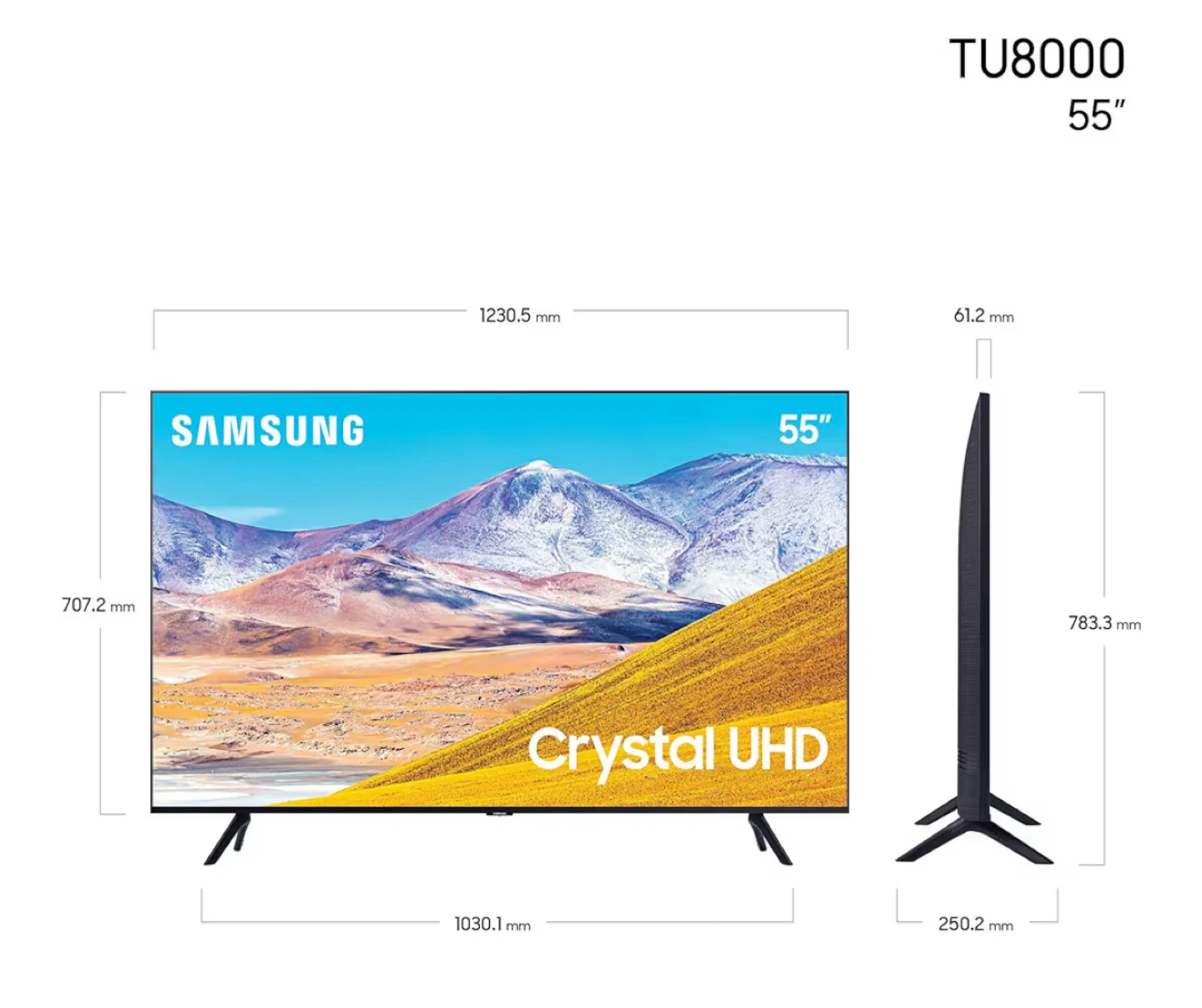 Samsung TU8000 55" Crystal UHD 4K Smart TV - photo 2