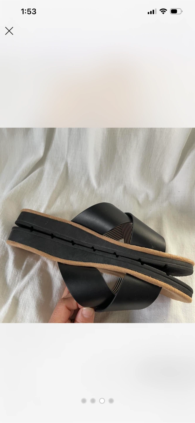 IZOD Black Criss Cross Sandals - Size 7.5 - photo 2