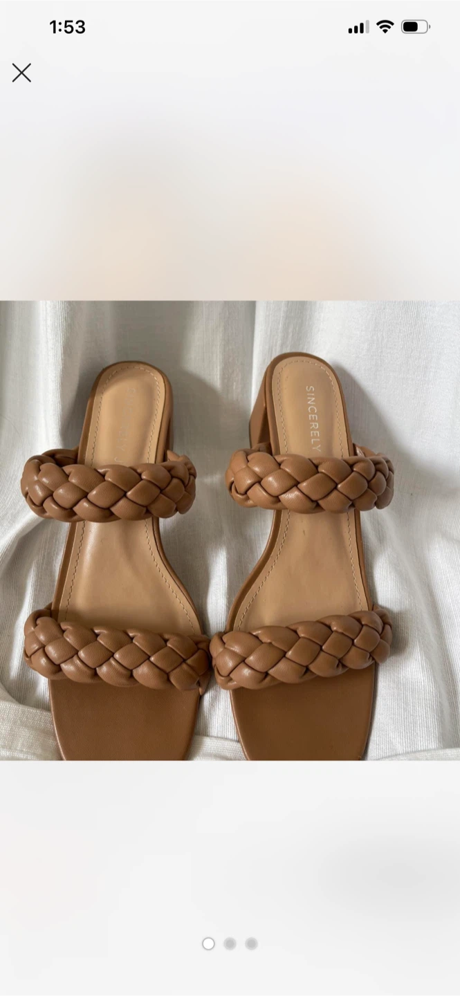 Sincerely Jules Braided Heeled Sandals, Size 7