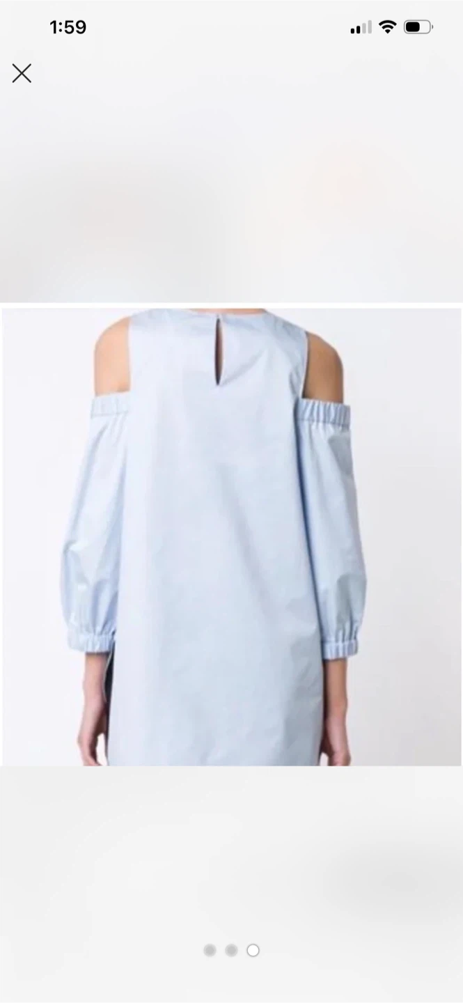 Cold Shoulder Top - Light Blue - photo 3