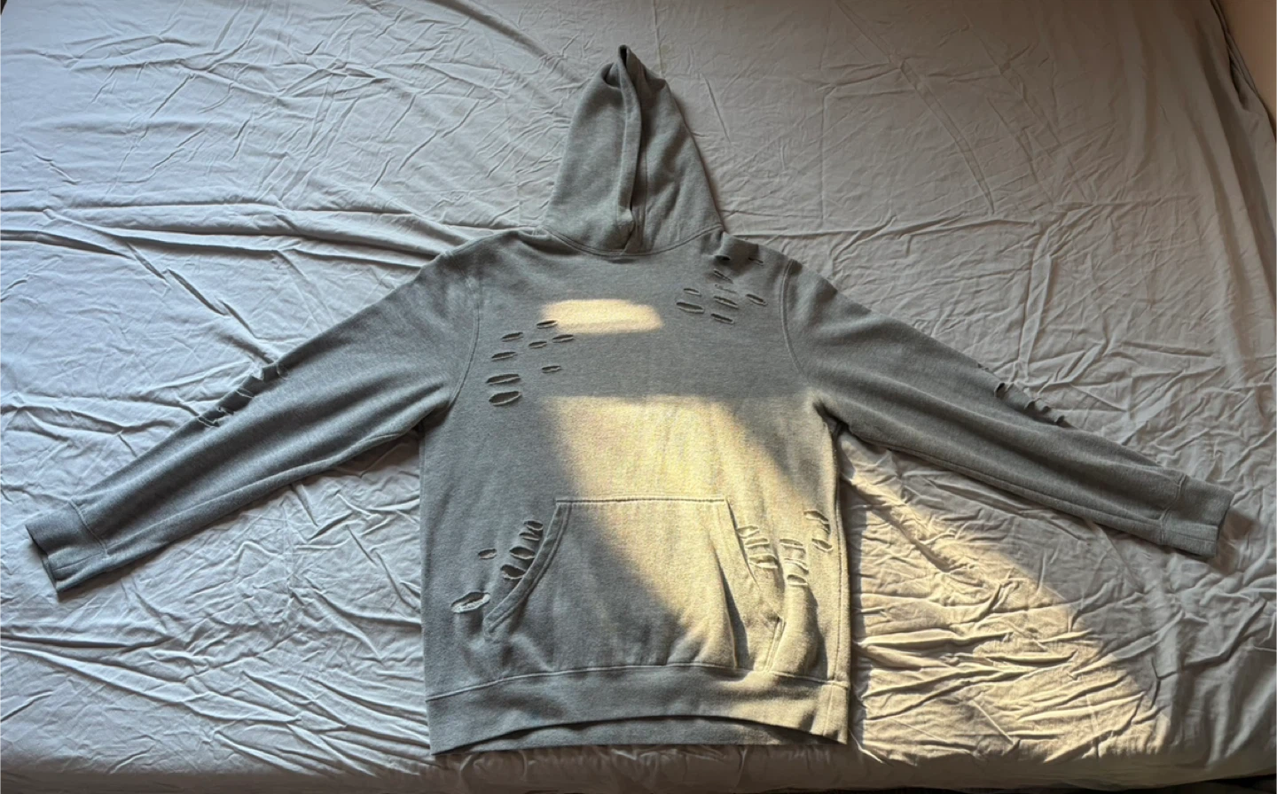 Amnesia Distressed Hoodie - Large