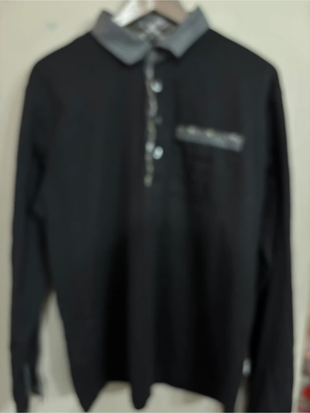 Kangol Black Long Sleeve Polo Shirt - Size L - photo 4