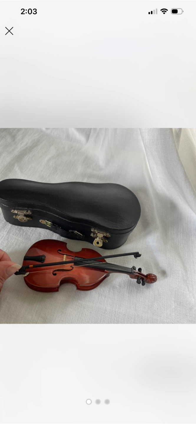 Miniature Violin with Case