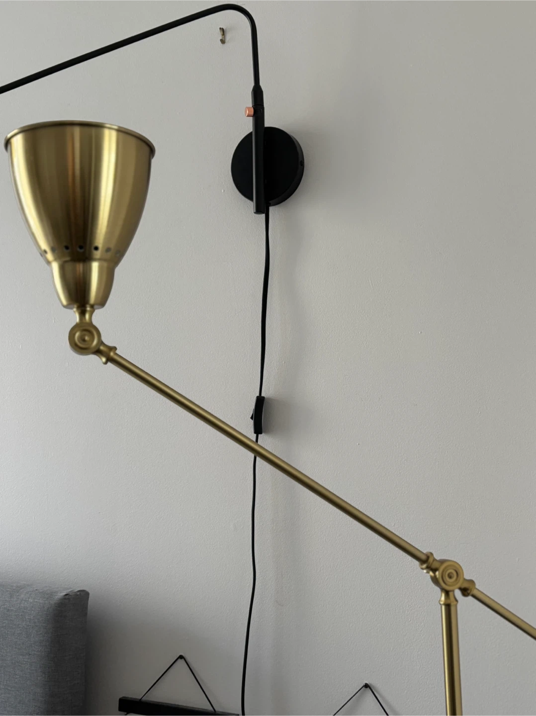 Gold Floor Lamp - Adjustable Arm