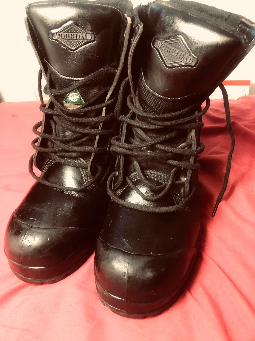 Workload Black Work Boots - Size Unknown