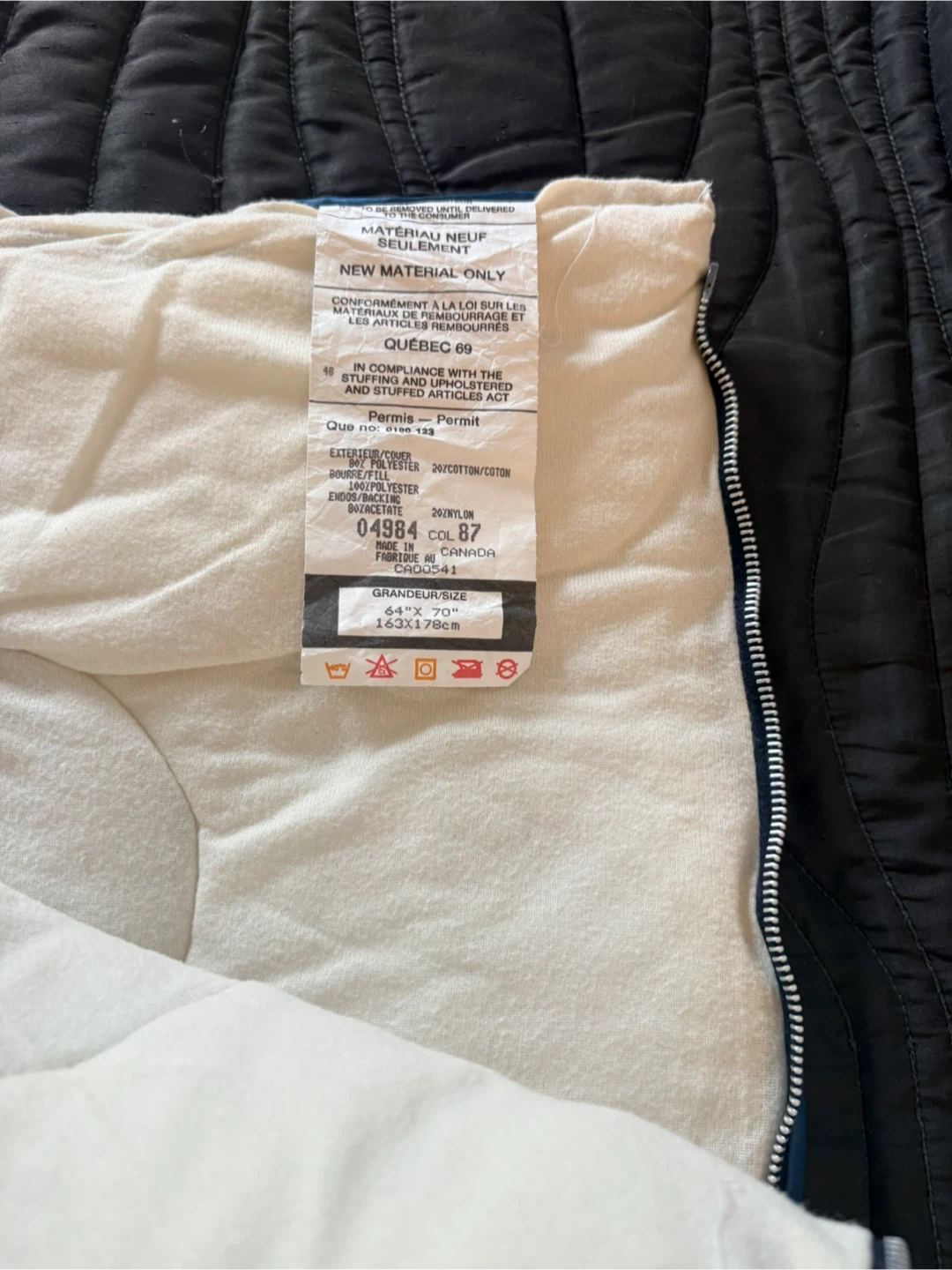 Blue Sleeping Bag - 163x178cm - photo 3