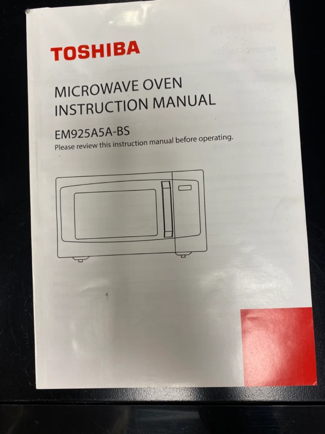 Toshiba Microwave Oven image indicator(4)