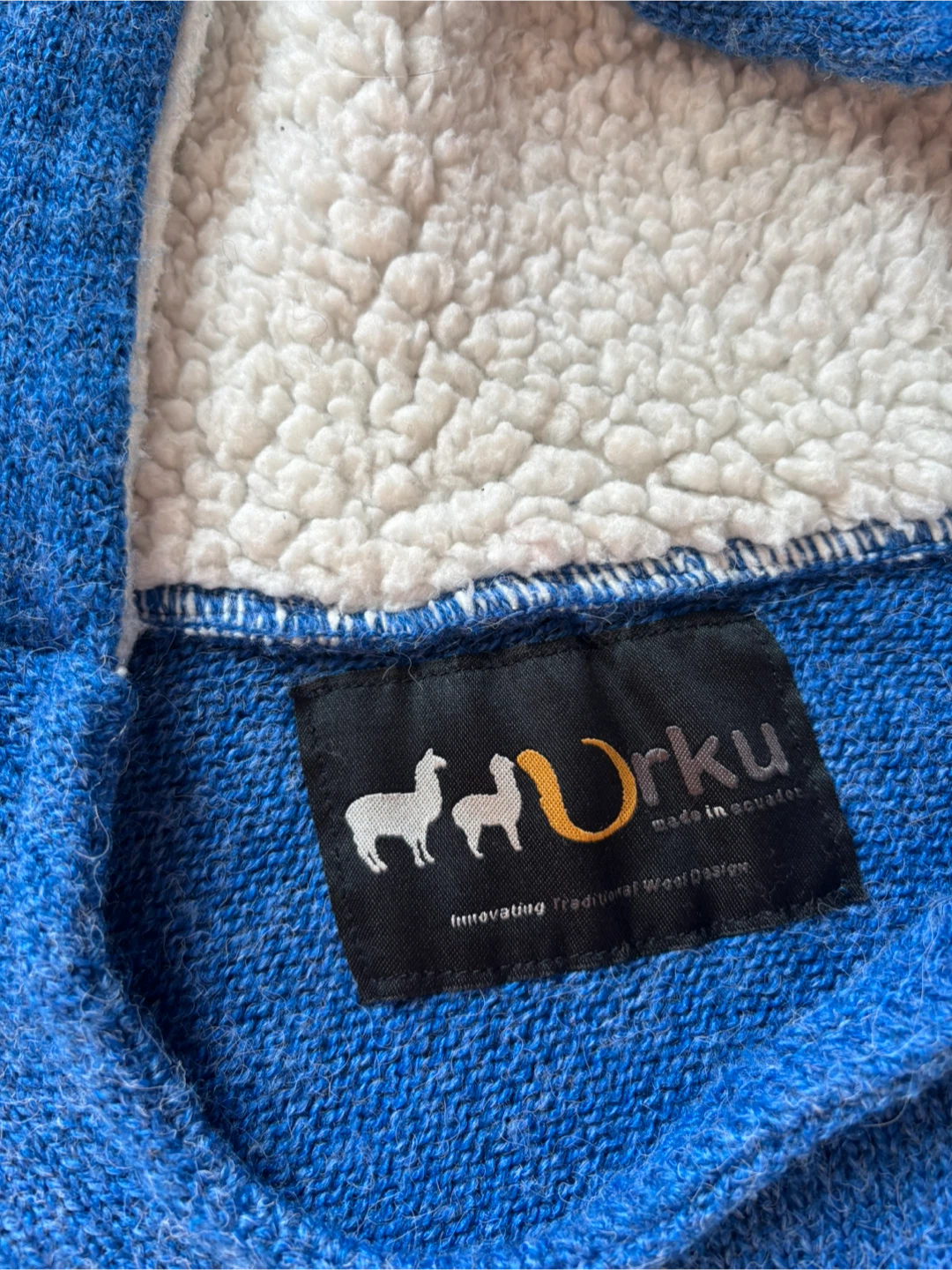 Urku Blue Hooded Poncho - photo 2