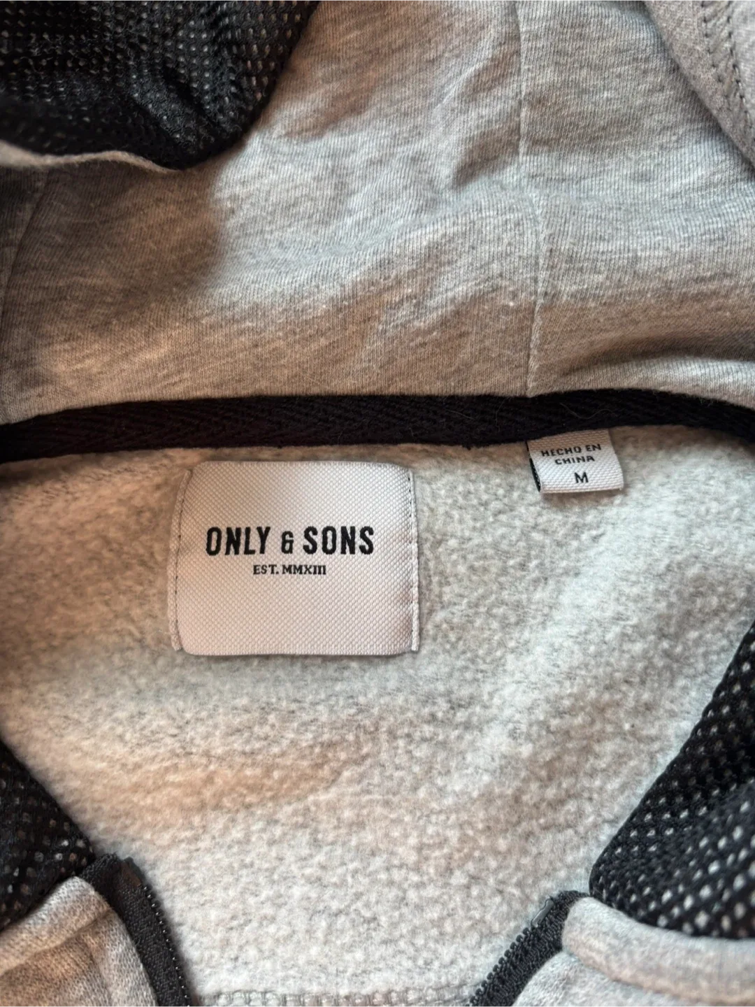 Only & Sons Grey Hoodie - Size Medium image indicator(2)