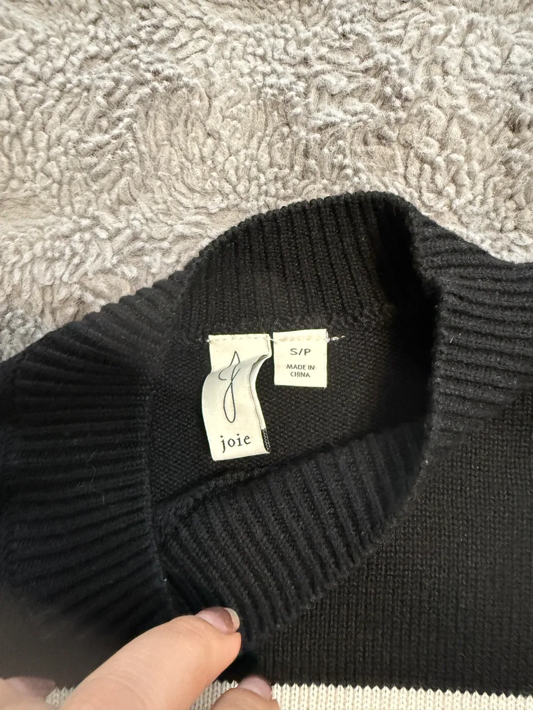 Joie Black Striped Sweater - Size S image indicator(4)