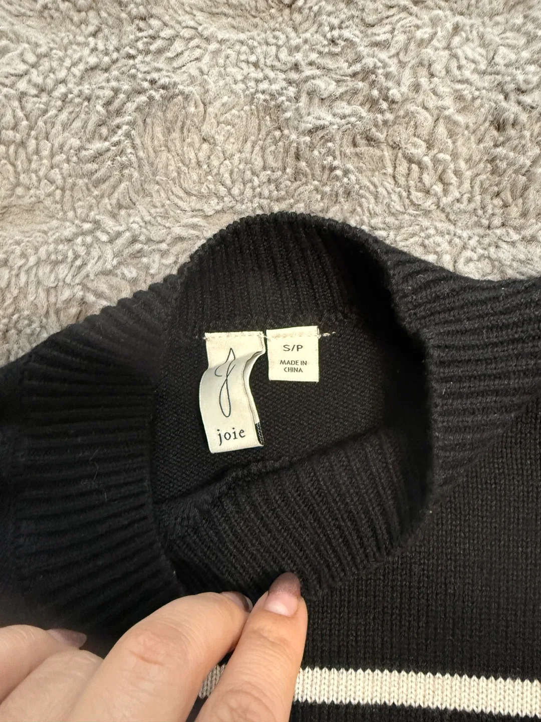 Joie Black Striped Sweater - Size S image indicator(3)