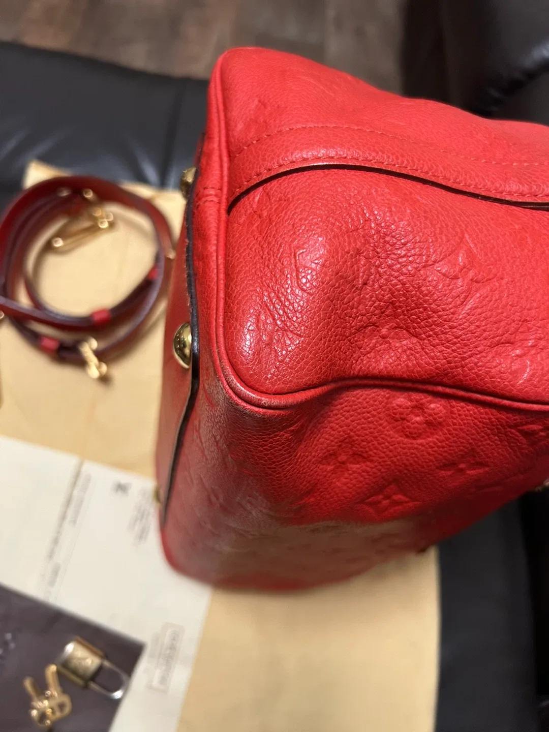 Louis Vuitton Speedy Bandouliere 25 Orient Empreinte Leather image indicator(6)