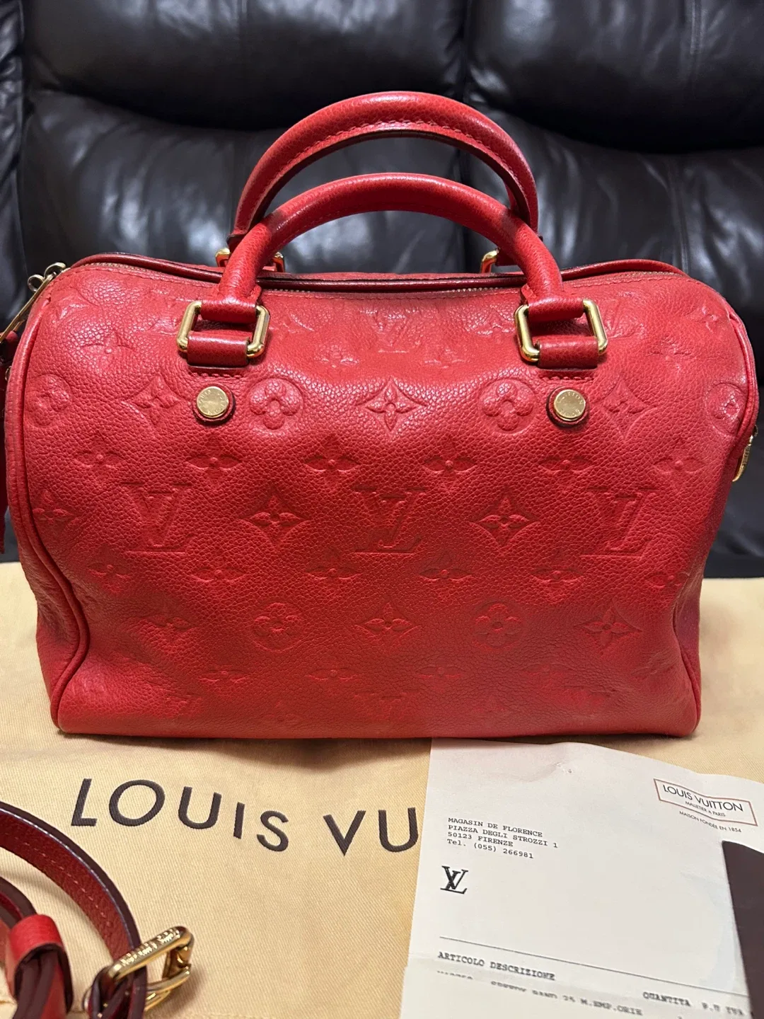 Louis Vuitton Speedy Bandouliere 25 Orient Empreinte Leather image indicator(2)