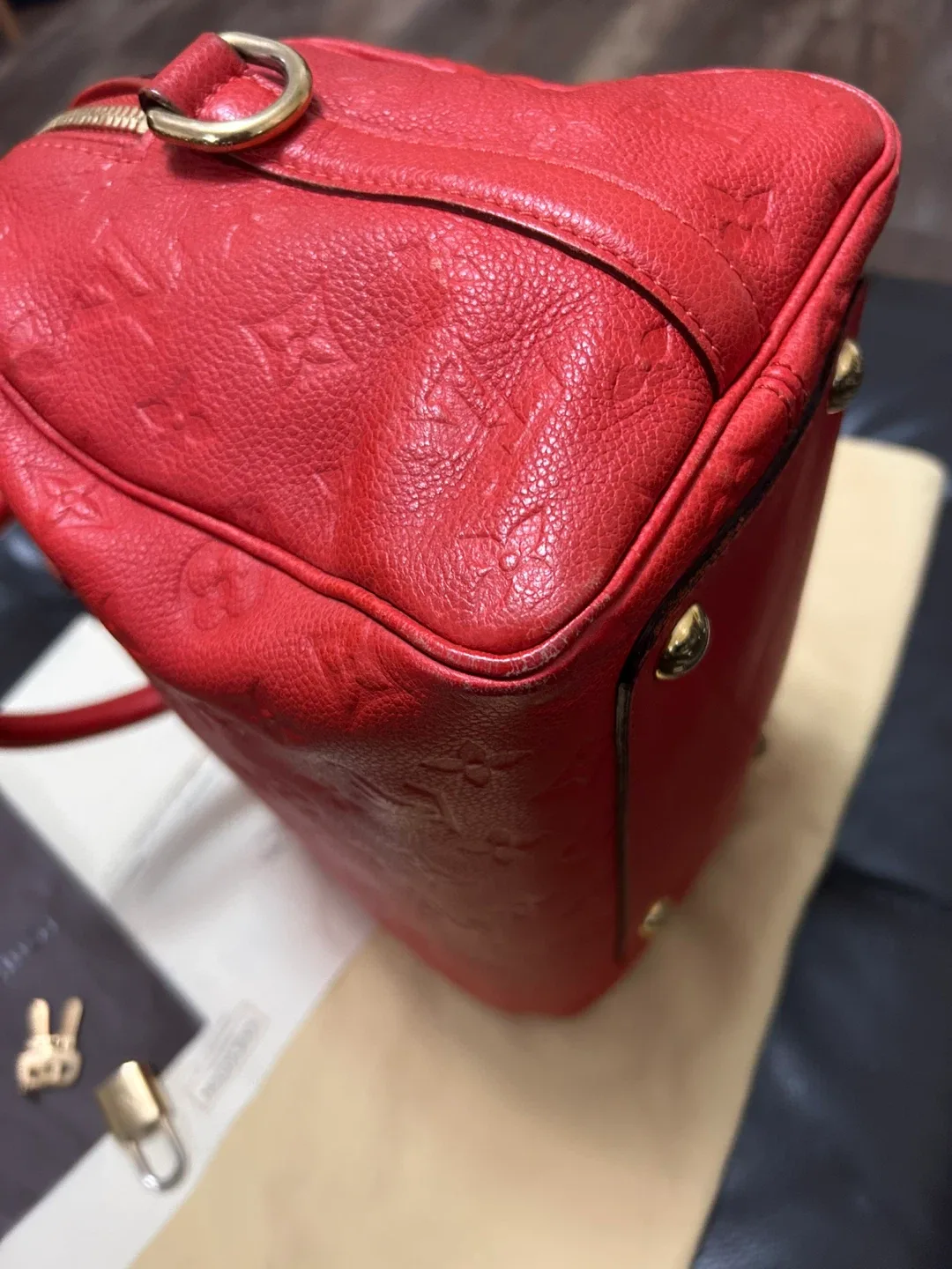 Louis Vuitton Speedy Bandouliere 25 Orient Empreinte Leather image indicator(8)