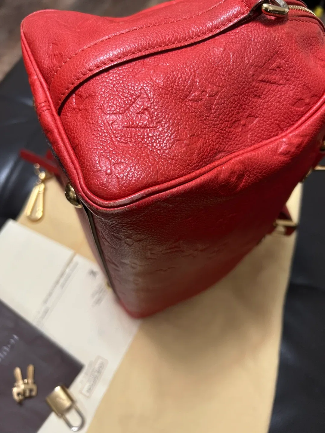 Louis Vuitton Speedy Bandouliere 25 Orient Empreinte Leather image indicator(7)