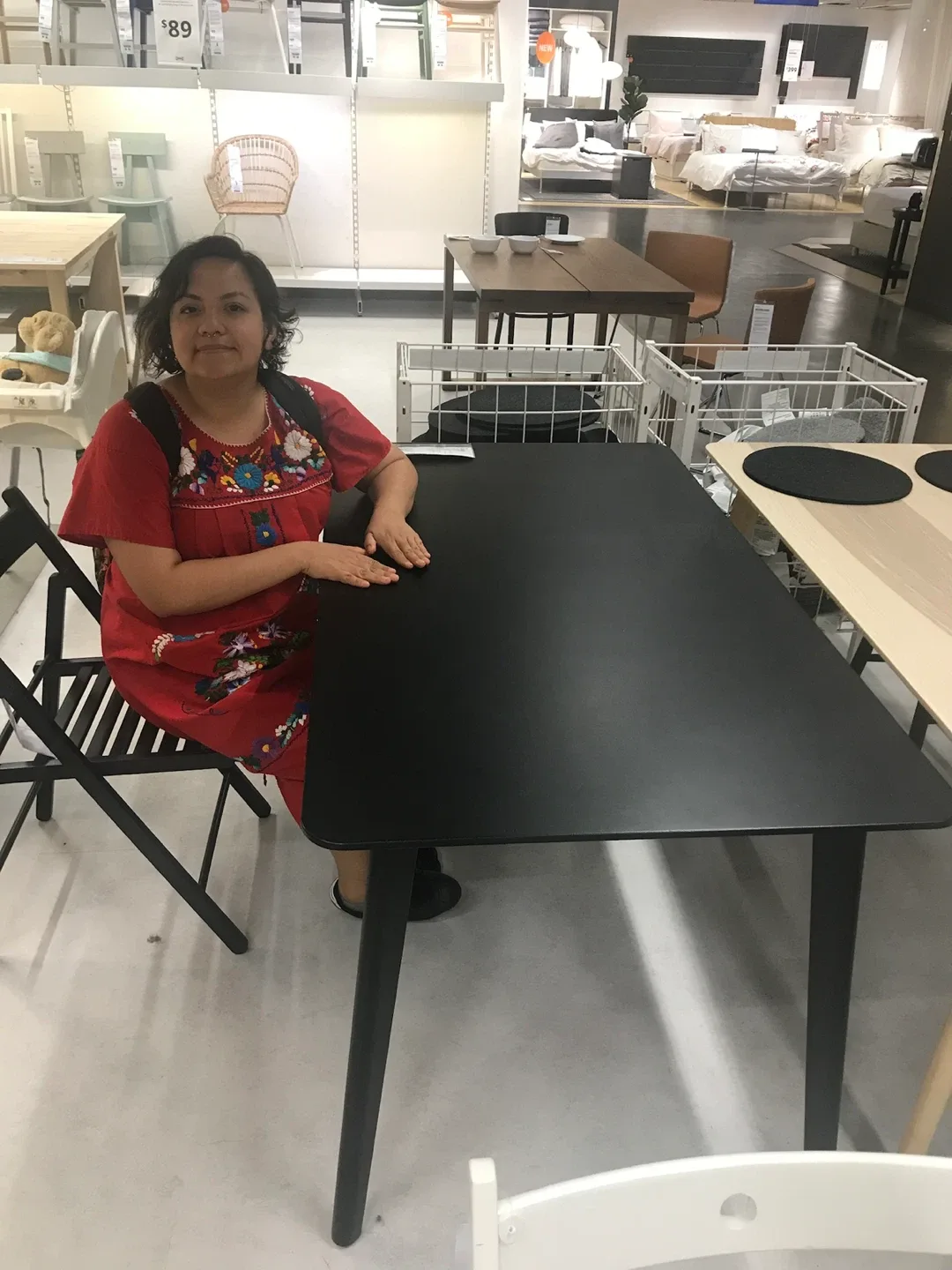 IKEA LERHAMN Black Dining Table image indicator(3)