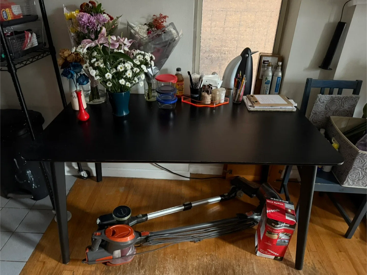 IKEA LERHAMN Black Dining Table image indicator(2)