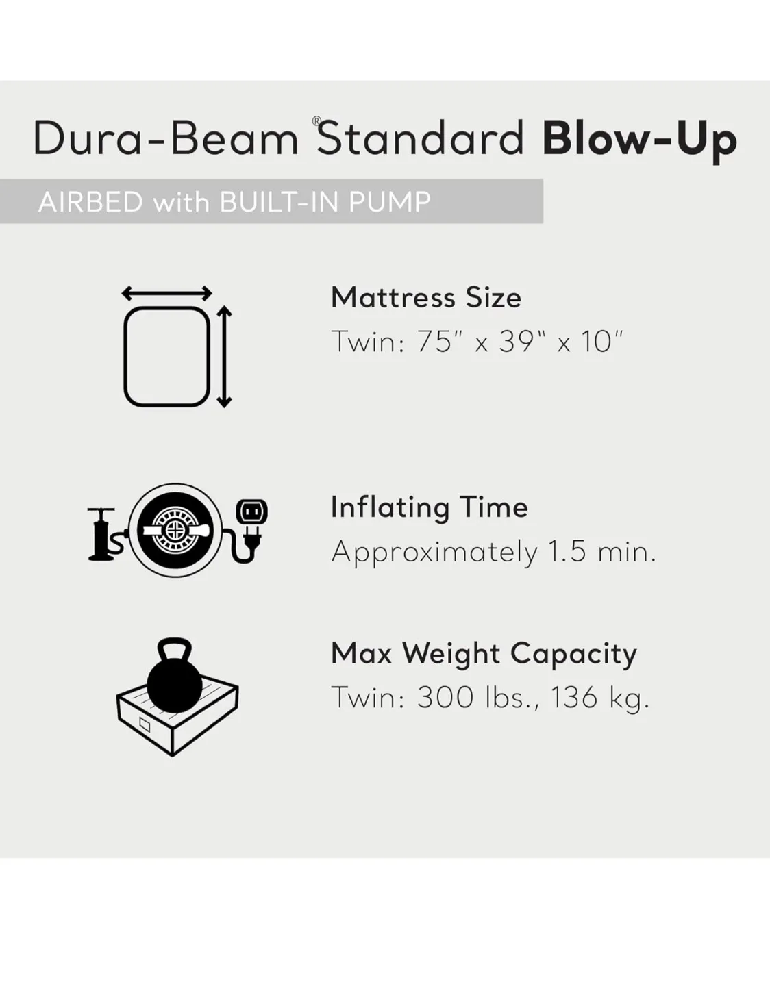 INTEX Pillow Rest Air Mattress Twin Size Built-in Electric Pump image indicator(2)