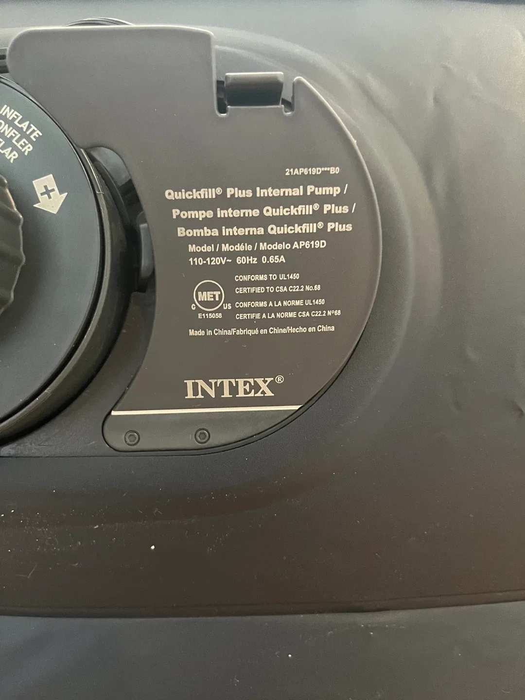 INTEX Pillow Rest Air Mattress Twin Size Built-in Electric Pump image indicator(6)