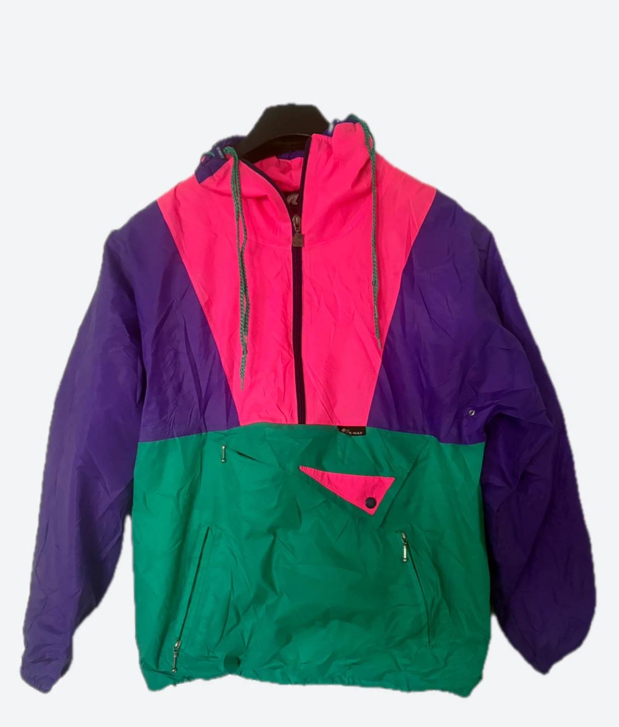 Vintage 80’s K-Way Colour Block Jacket - Unisex (Mens Small)