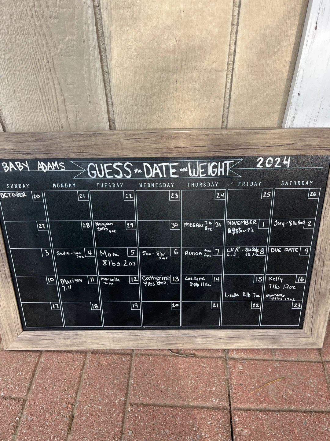 Chalkboard Calendar