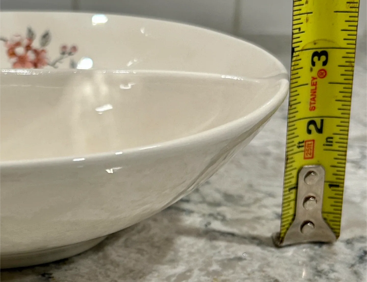 Vintage Divided Serving Bowl with Floral Design image indicator(4)