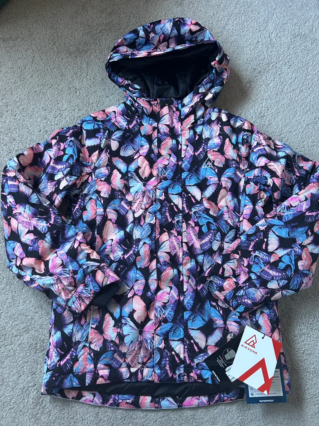 Girls Ripzone Waterproof growtech Jacket - Size L thumbnail