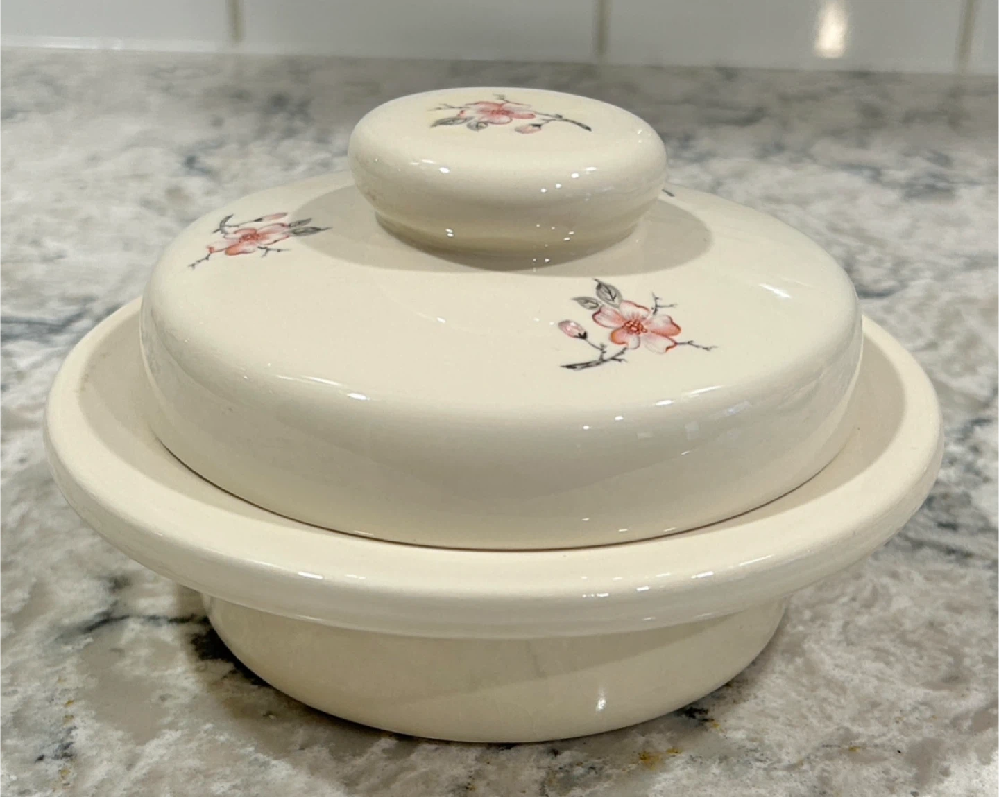 Vintage Ceramic Jar with Lid