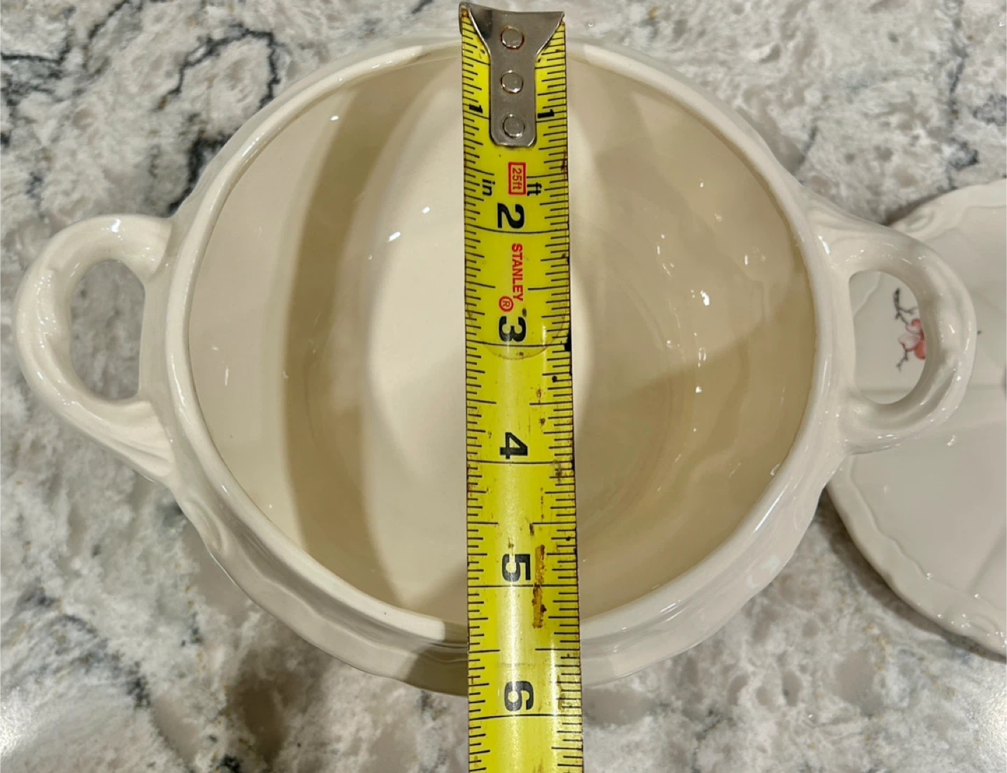 Vintage Floral Serving Bowl with Lid - photo 4