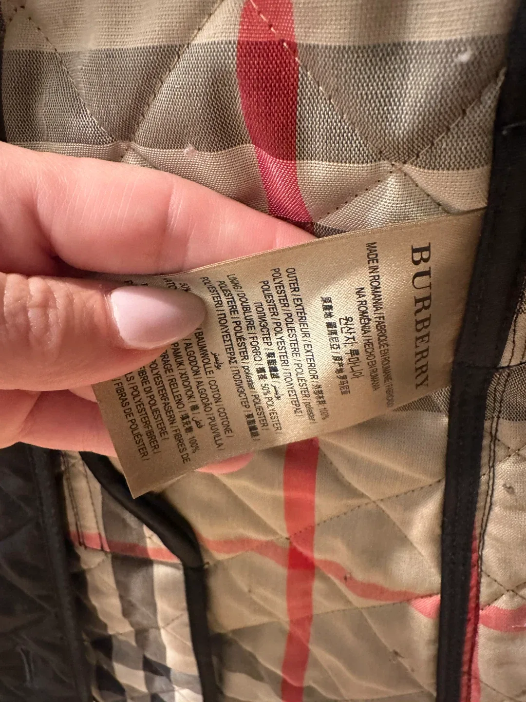 Burberry Black Quilted Jacket XS image indicator(3)