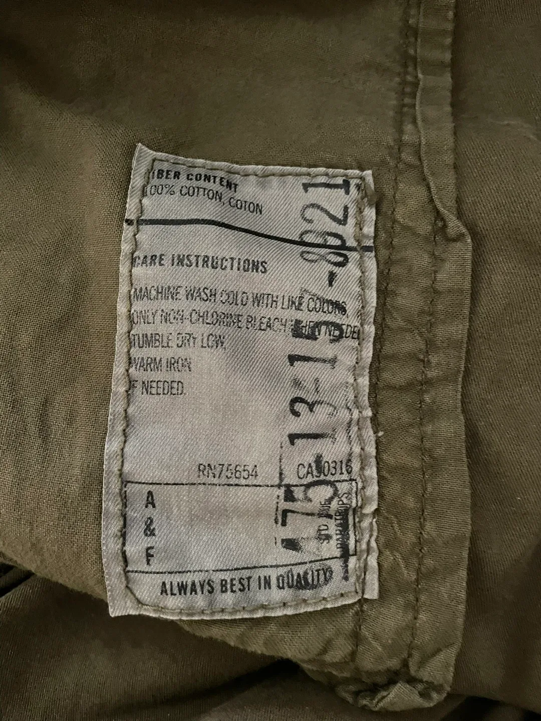 Abercrombie & Fitch Olive Cargo Pants image indicator(5)