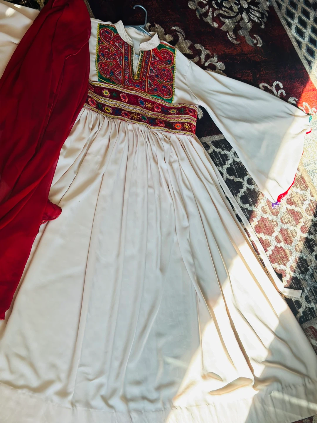 Afghan Traditional Dress with Shawl - photo 5